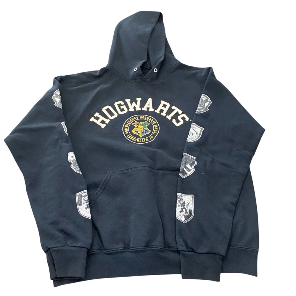 Harry Potter Hogwarts Black Graphic Hoodie Sweatshirt